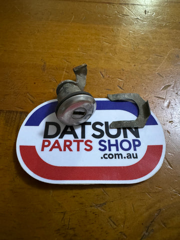 Datsun 1200 Fuel Door Lock + Clip Used Genuine