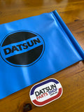 Datsun PVC Dealer Flag Blue on Pole Used