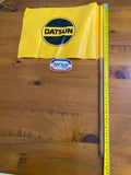 Datsun PVC Dealer Flag Yellow on Pole Used