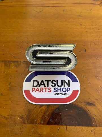 Datsun B210 Sunny “S” Grill Badge Small Used Genuine Nissan 120Y