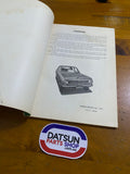 Datsun 1200 B110 Service Bulletin Used.