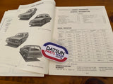 Datsun 240C 230 Service Manual Chassis and Body Used