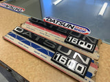 Datsun 1600 Guard Badge Pair to Suit Datsun 720 Genuine New Old Stock