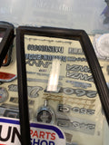 Datsun 180B Wagon Rear Door 1/4 Window Glass & Rubber Pair Used 610 Nissan