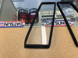 Datsun 180B Wagon Rear Door 1/4 Window Glass & Rubber Pair Used 610 Nissan
