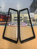 Datsun 180B Wagon Rear Door 1/4 Window Glass & Rubber Pair Used 610 Nissan