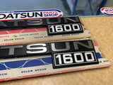 Datsun 1600 Guard Badge Pair to Suit Datsun 720 Genuine New Old Stock