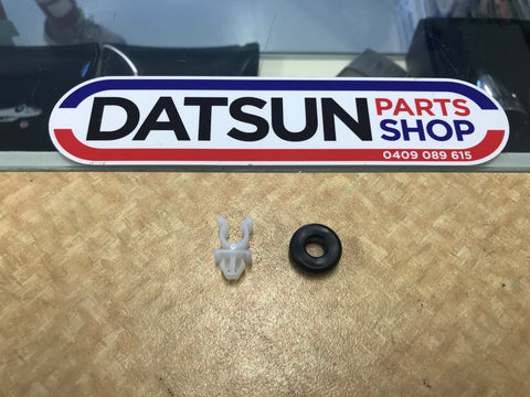 Datsun 200B Bonnet Rod Rubber & Clip New Genuine