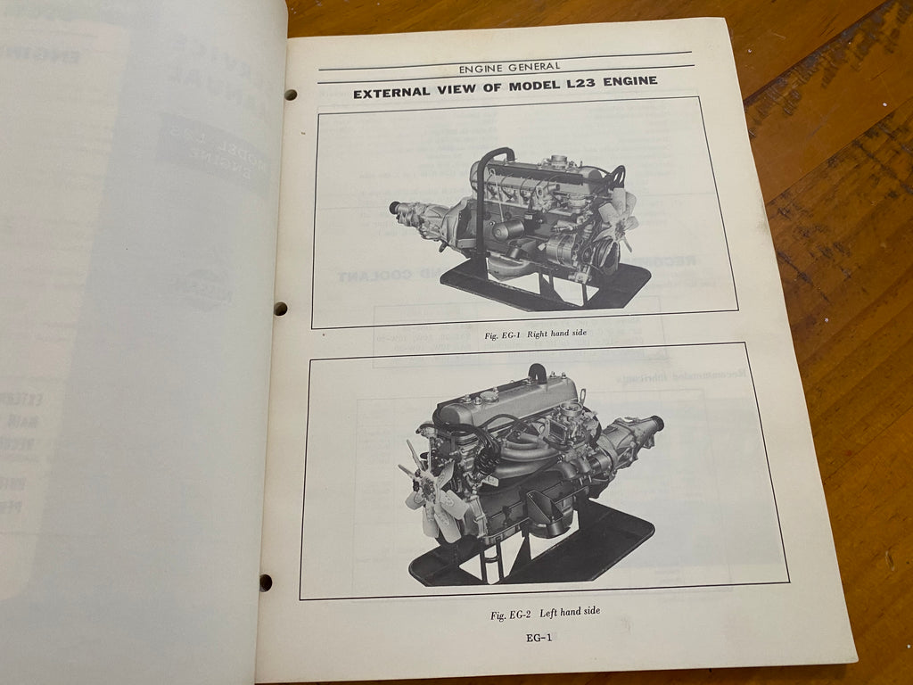 Nissan Datsun L23 Engine Service Manual Used Book – Datsun Parts Shop
