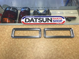Datsun 1200 Guard Light Chrome Trim Pair New Genuine Parts